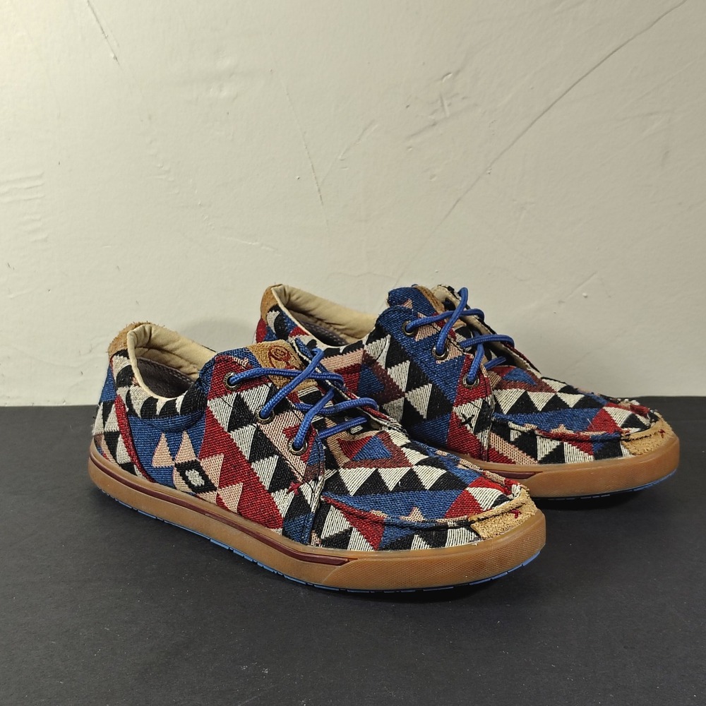 Twisted X Hooey Loper Womens 8.5 Multicolor Tapestry Southwest Lace Up Sneakers